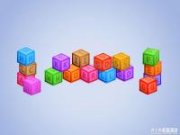 AI如何制作彩色3D英文字母積木文字效果